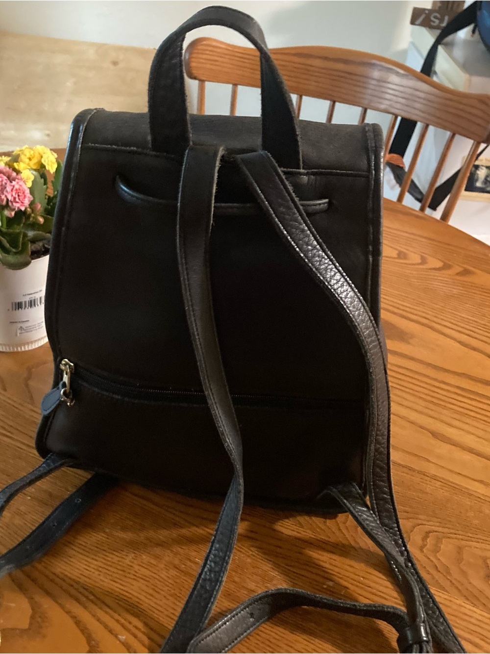Coach Black Leather Backpack with Gold Hardware - Picture 4 of 15
